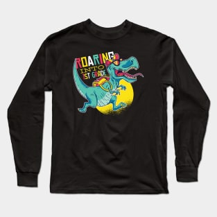 Roaring into 1st Grade // Fun T-Rex Back to School Long Sleeve T-Shirt